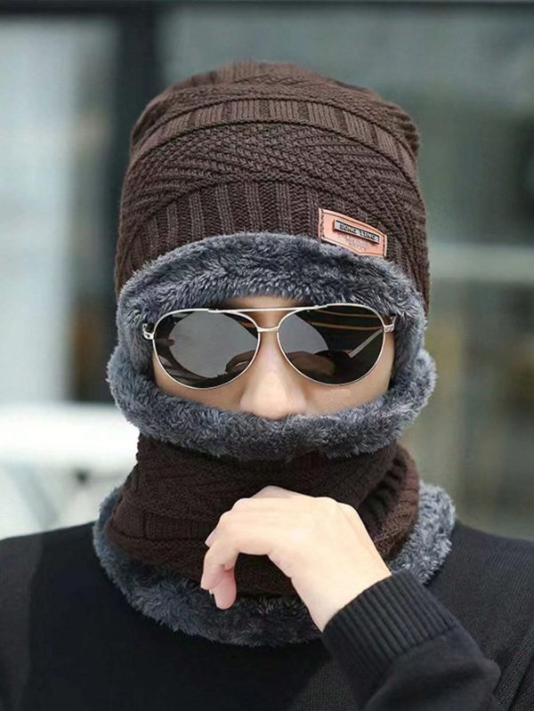 Head & Neck Cap Beanies Combo – Woolen Winter Beanie Cap With Neck Warmer Muffler For Men And Women(random Color)